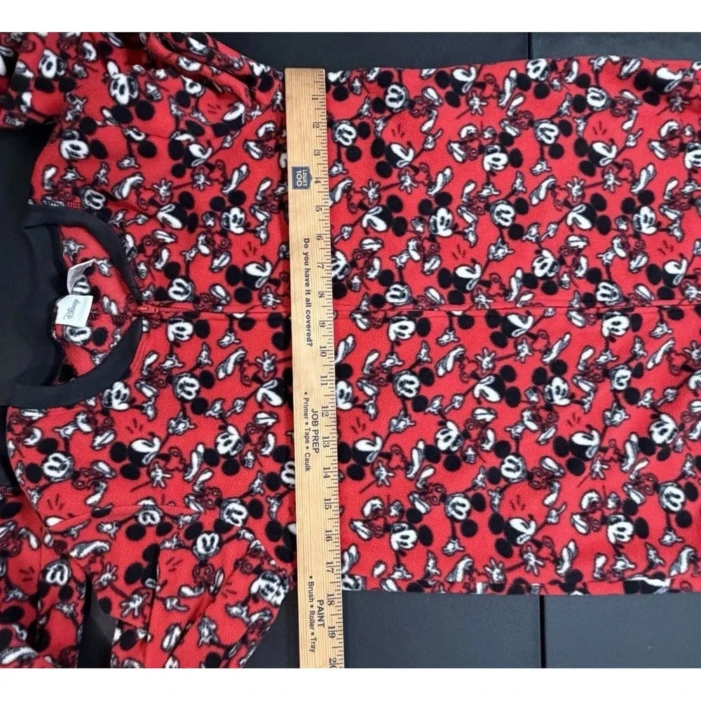 Disney Mickey Mouse Red Footed Pajamas Women's Small Gently Used - Picture 8 of 15